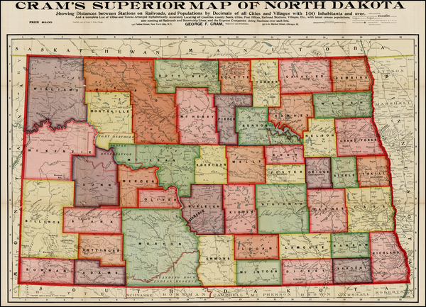 35-Plains Map By George F. Cram