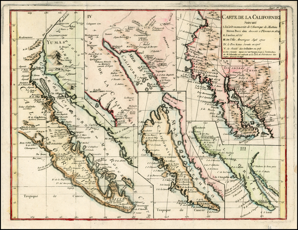 6-Baja California and California Map By Denis Diderot / Didier Robert de Vaugondy