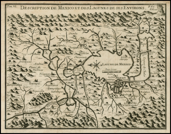 38-Mexico Map By Giovanni Francesco Gemelli Careri