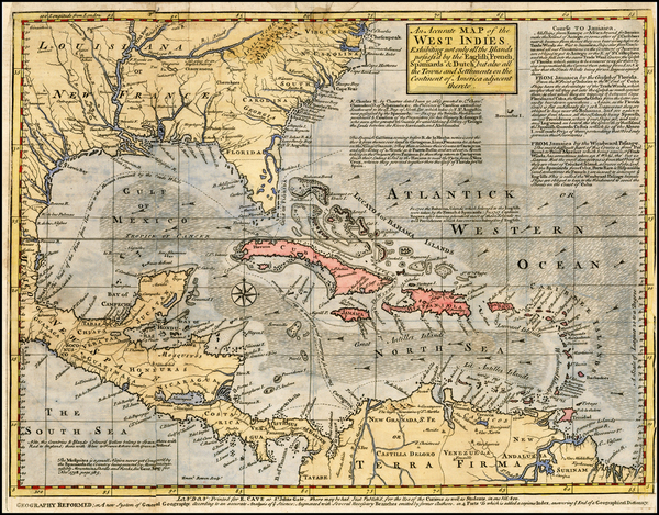 10-South, Southeast, Caribbean and Central America Map By Gentleman's Magazine