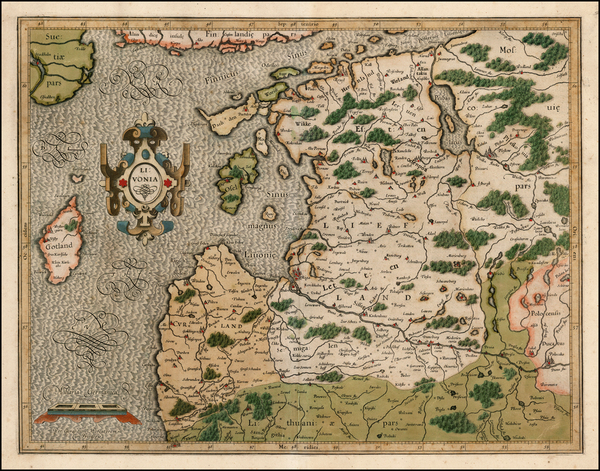 5-Poland and Baltic Countries Map By  Gerard Mercator