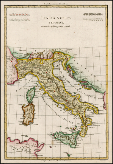44-Italy Map By Rigobert Bonne