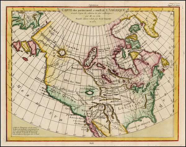 90-Alaska and North America Map By Denis Diderot / Didier Robert de Vaugondy