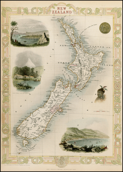 19-New Zealand Map By John Tallis