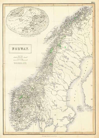 53-Europe and Scandinavia Map By Adam & Charles Black