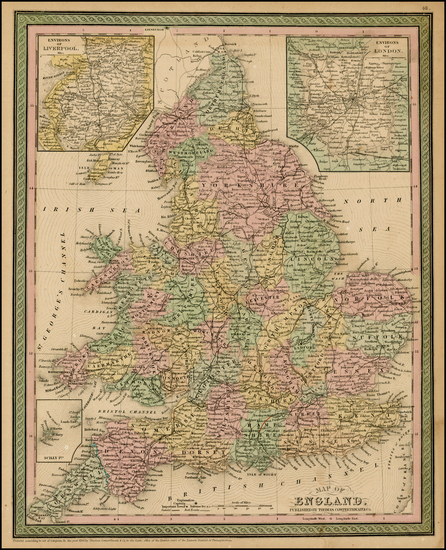 24-Europe and British Isles Map By Thomas, Cowperthwait & Co.