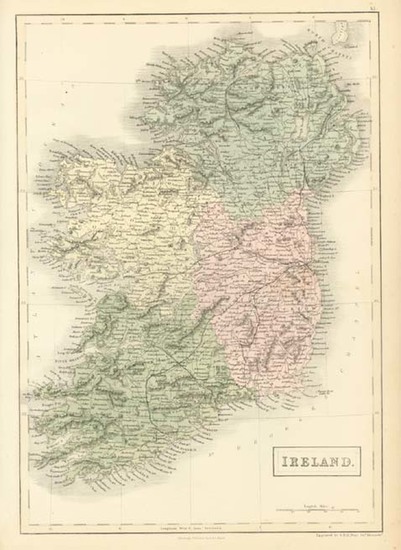 91-Europe and British Isles Map By Adam & Charles Black