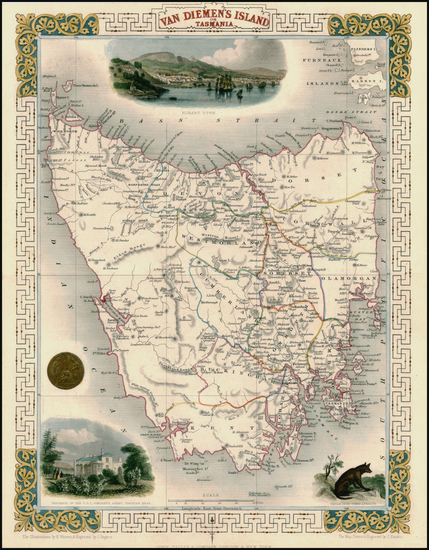 28-Australia Map By John Tallis