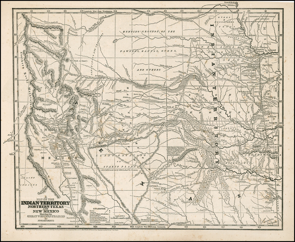 13-Texas, Plains, Southwest and Rocky Mountains Map By Sidney Morse  &  Samuel Breese