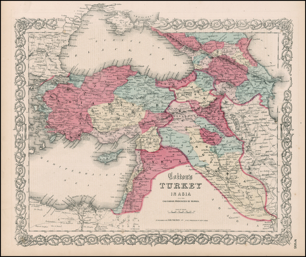 10-Russia, Central Asia & Caucasus, Turkey & Asia Minor and Russia in Asia Map By Joseph H