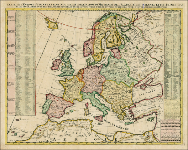 36-Europe Map By Henri Chatelain