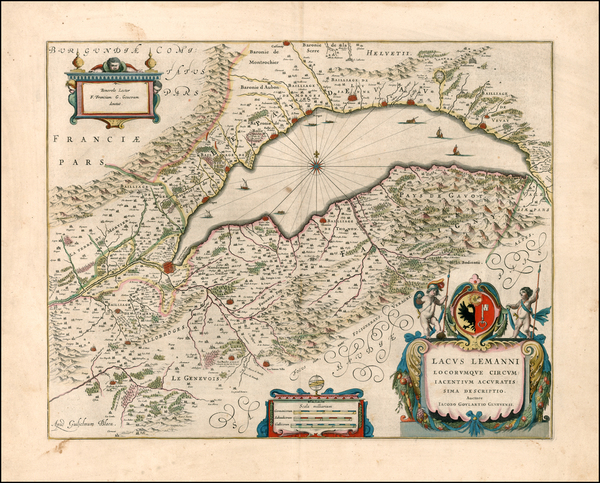 55-Switzerland Map By Willem Janszoon Blaeu