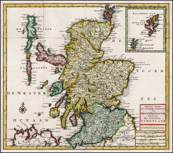 19-Scotland Map By Isaak Tirion