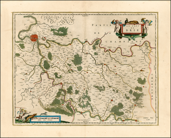 38-France Map By Willem Janszoon Blaeu