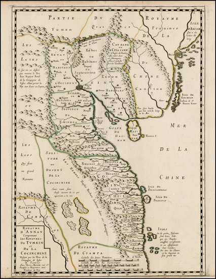 100-China and Southeast Asia Map By Pierre Mariette