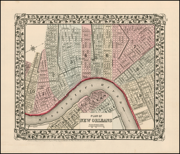 43-South Map By Samuel Augustus Mitchell Jr.