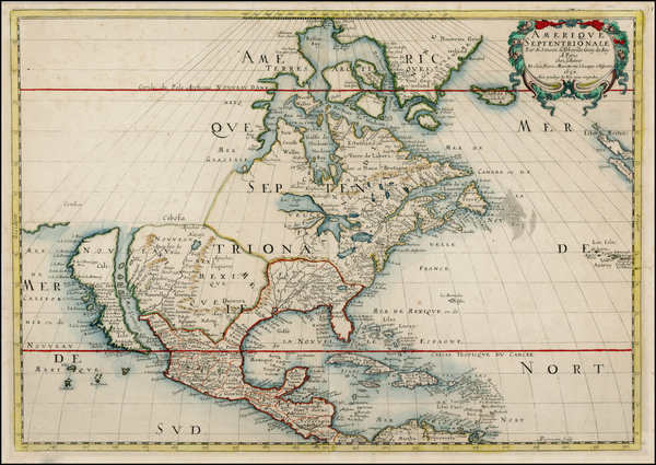 89-Midwest, North America and California Map By Nicolas Sanson