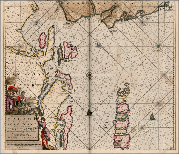 36-Scotland and Ireland Map By Johannes Van Keulen