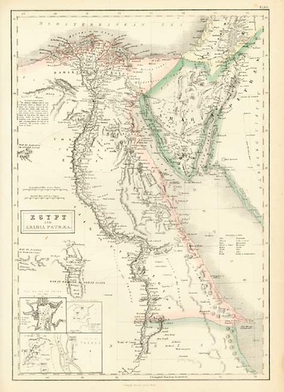 77-Asia, Middle East, Africa and North Africa Map By Adam & Charles Black