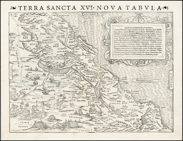 39-Holy Land Map By Sebastian Munster