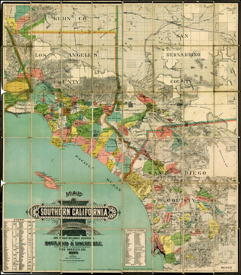 100-California Map By Schmidt Label & Litho. Co. / Howland & Koeberle