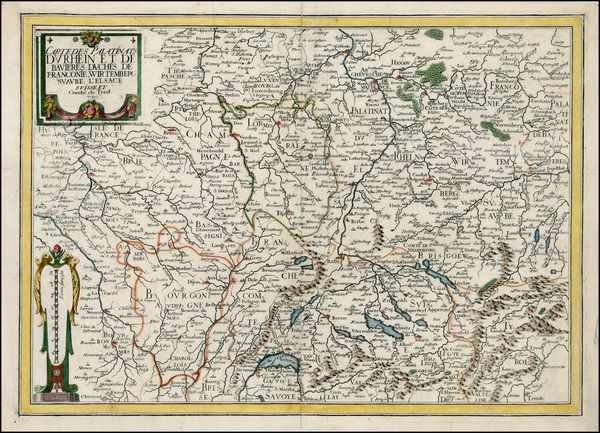 99-Switzerland, France and Germany Map By Christopher Tassin