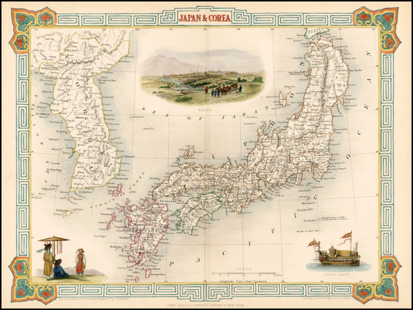 69-Japan and Korea Map By John Tallis