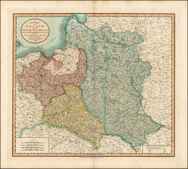 2-Poland, Russia and Baltic Countries Map By John Cary