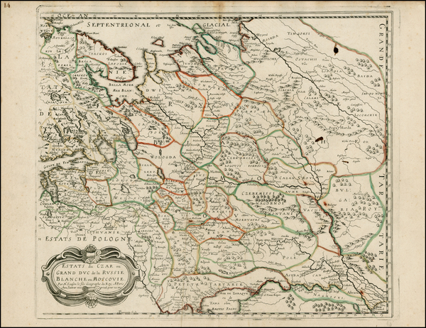 5-Russia, Ukraine and Russia in Asia Map By Nicolas Sanson