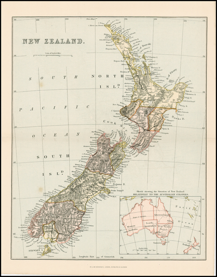 80-New Zealand Map By Alexander MacKenzie