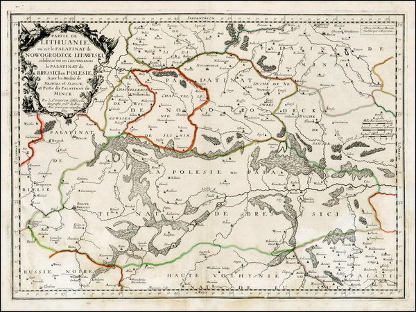 4-Poland, Russia and Ukraine Map By Nicolas Sanson