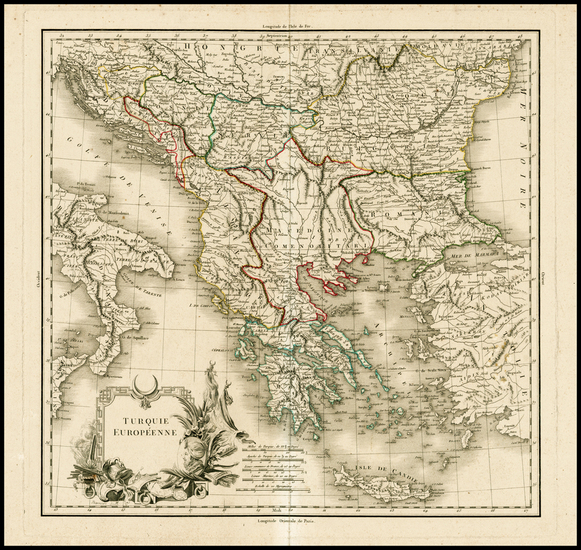 34-Balkans, Turkey, Turkey & Asia Minor, Balearic Islands and Greece Map By Barriere