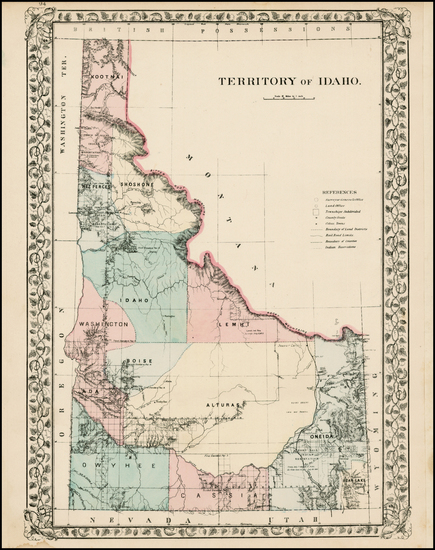 44-Rocky Mountains Map By Samuel Augustus Mitchell Jr.