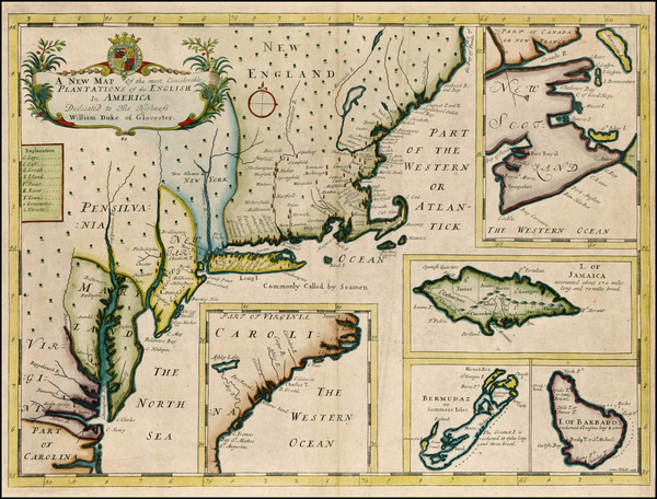 32-New England, Mid-Atlantic and Caribbean Map By Edward Wells