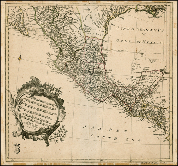 91-Mexico and Central America Map By Leonard Von Euler