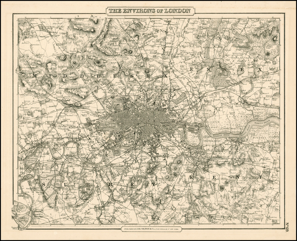 35-British Isles Map By Joseph Hutchins Colton