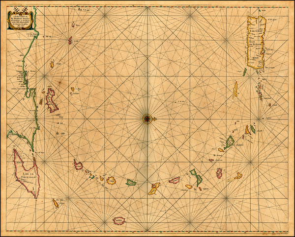 31-Caribbean and South America Map By Hendrick Doncker