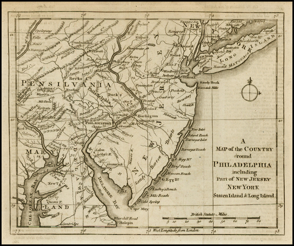 86-Mid-Atlantic Map By Gentleman's Magazine
