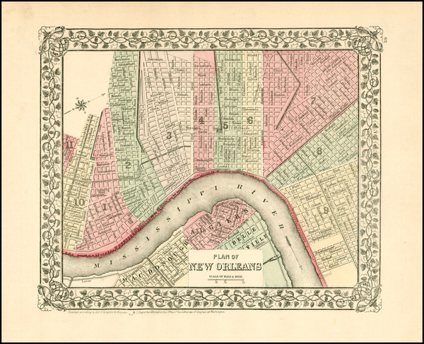 57-South Map By Samuel Augustus Mitchell Jr.