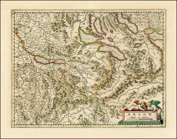 74-Switzerland Map By  Gerard Mercator