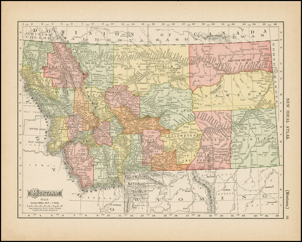 12-Plains and Rocky Mountains Map By Rand McNally & Company