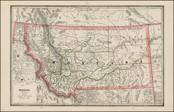 60-Plains and Rocky Mountains Map By George F. Cram