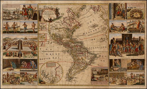 10-United States, North America, South America and America Map By Laurie & Whittle