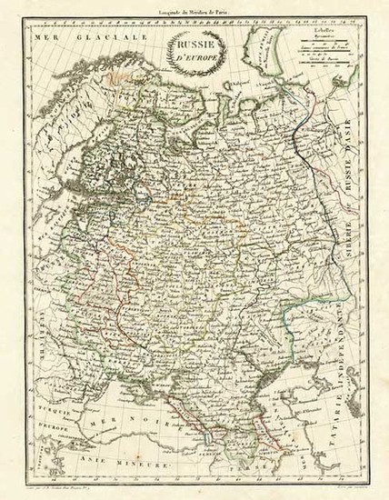 82-Europe, Poland, Russia, Hungary and Baltic Countries Map By Conrad Malte-Brun