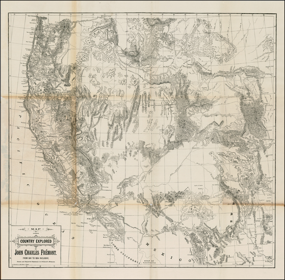 11-Southwest, Rocky Mountains and California Map By John Charles Fremont