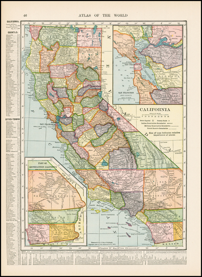 45-California Map By Hammond & Co.