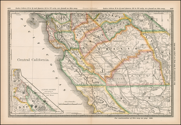 12-California Map By William Rand  &  Andrew McNally