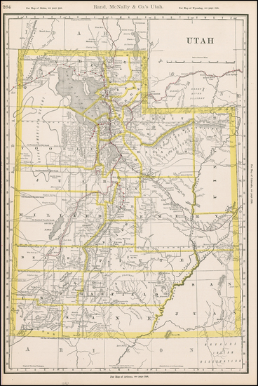 31-Southwest, Rocky Mountains and Utah Map By Rand McNally & Company