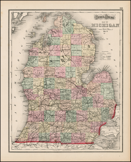 32-Midwest Map By O.W. Gray