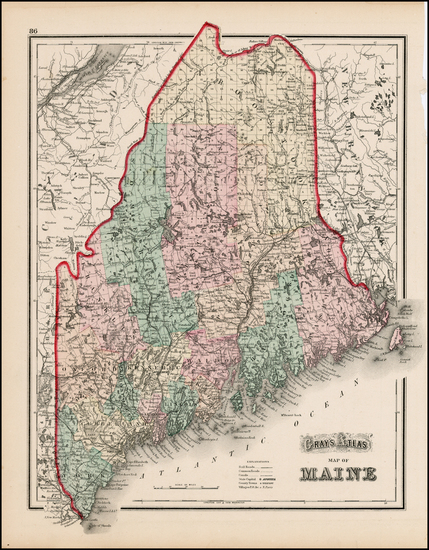 40-New England Map By O.W. Gray